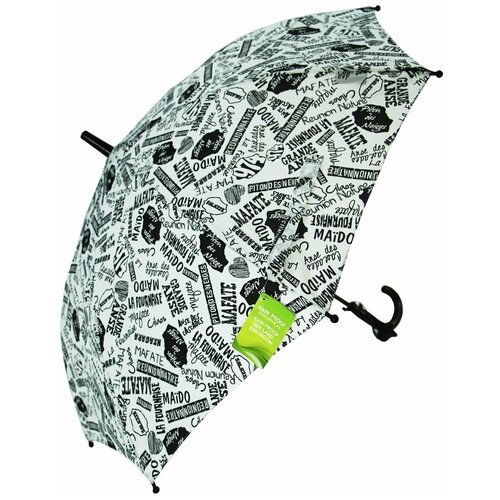 фото Зонт rain-proof, полуавтомат, купол 86 см., черный, белый