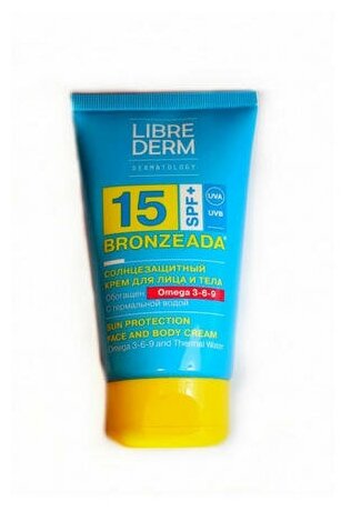 Крем Librederm (Либридерм) Bronzeada солнцезащитный SPF15 с омега 3-6-9 и термальной водой 150 мл TARGET S.r.l. - фото №10