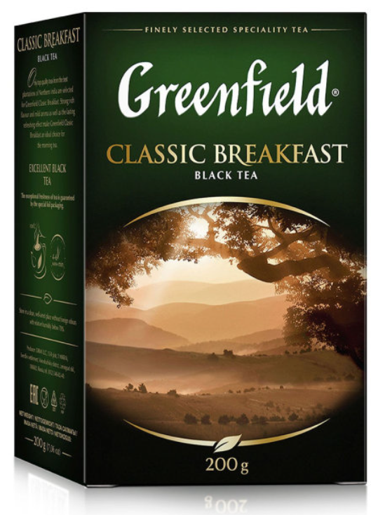 Greenfield Classic Breakfast чай черный листовой 200 г - фотография № 2