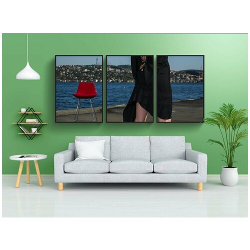 фото Набор модулных постеров для интерьера "модель, женщина, мода" 60x90 см. в тубусе, без рамки lotsprints