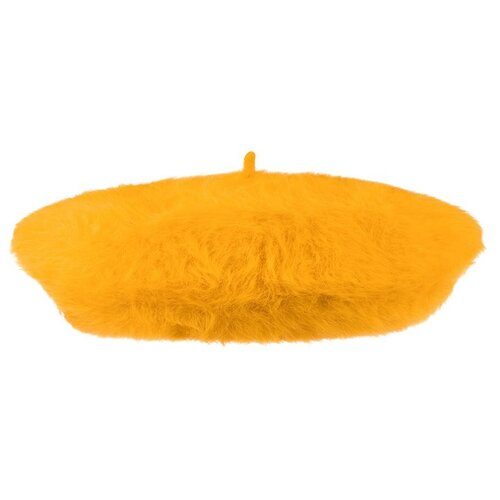 фото Берет laulhere, ангора, утепленный, размер onesize, желтый