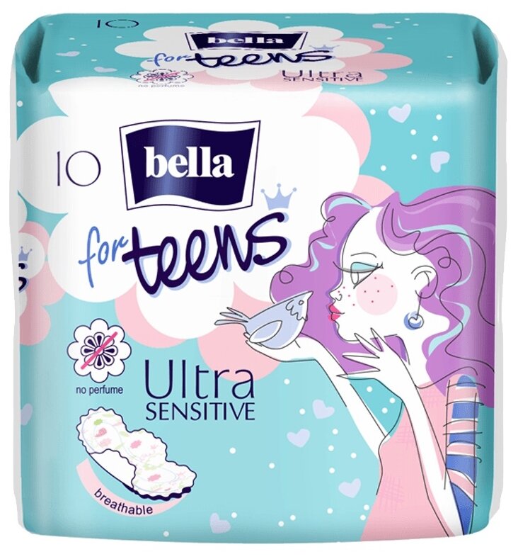 Bella for teens Прокладки гигиенические для подростков sensitive, 10 шт. Впитываемость 4к.