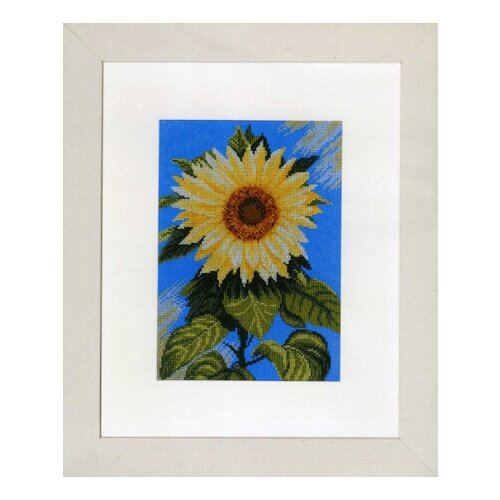 Набор для вышивания Sunflower on Blue LANARTE , 35045 20 х 28 см* LANARTE PN-0008114 green frog concert pn 0196182 lanarte набор для вышивания 31 х 44 см счетный крест