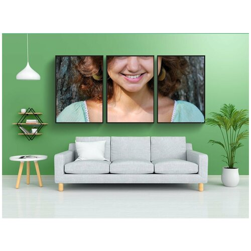 фото Набор модулных постеров для интерьера "нимфа, лес, природа" 60x90 см. в тубусе, без рамки lotsprints