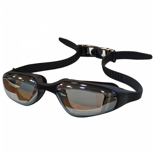Очки для плавания E39694 зеркальные взрослые (черные) очки для плавания взрослые e39675 сине черные