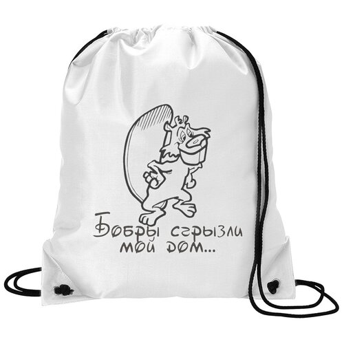 фото Сумка для обуви coolpodarok бобры сгрызгли мой дом