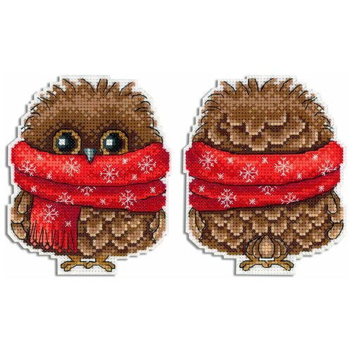 фото Набор для вышивания м.п.студия р №05 №343 зимний совёнок 11 х 9 см 1 шт. жар-птица