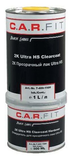 Лак автомобильный C.A.R. FIT BL Ultra HS 1л. комплект (лак 1л. + отвердитель 0,5 л)