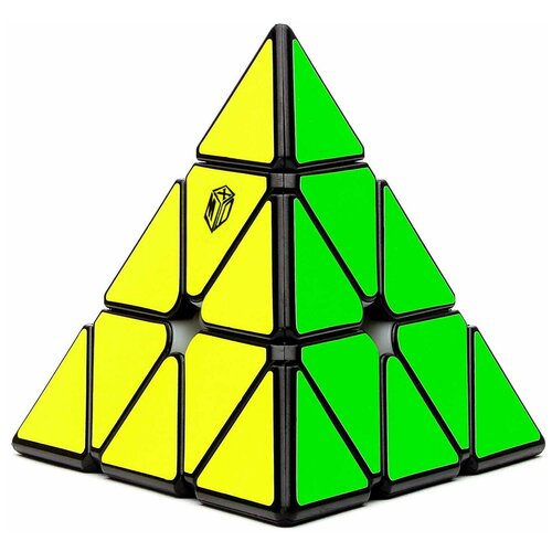 Скоростная магнитная пирамидка QiYi MoFangGe X-Man Pyraminx Magnetic BELL v2 Черный qiyi x man bell v2 magnetic pyramid 3x3 magic speed cube xmd bell pyramin 3x3x3 cubo magico professional educational toys