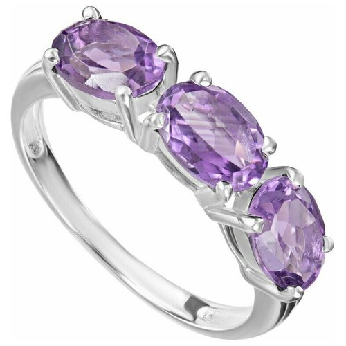 Кольцо Lazurit Online, серебро, 925 проба, аметист, размер 18.5, фиолетовый кольцо у9к020175б размер 21 5 мм