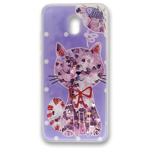 фото Чехол переливашка ycase на xiaomi redmi 8a мечтающий котенок