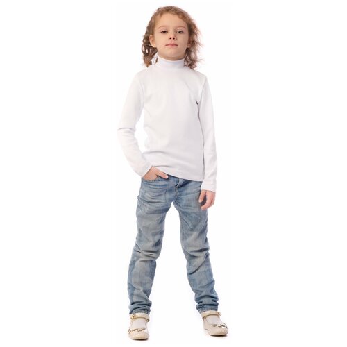 фото Водолазка детская, 645б,утенок,белая, размер 60(рост 116 см)