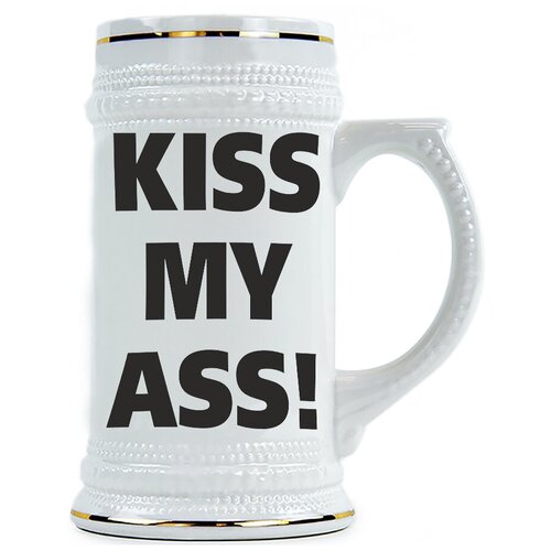 фото Пивная кружка kiss my ass! , поцелуй мой зад! drabs