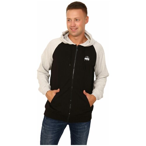 фото Толстовка мужская "миллена шарм 4779" на молнии с капюшоном 46р-р (46-54 размерный ряд)