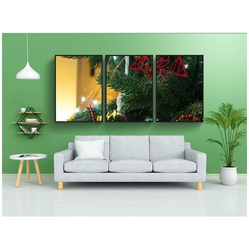 фото Набор модулных постеров для интерьера "рождество, зима, празднование" 60x90 см. в тубусе, без рамки lotsprints