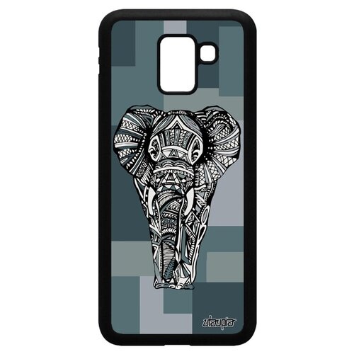 фото Противоударный чехол на смартфон // galaxy j6 2018 // "слон" стиль африканский, utaupia, розовый