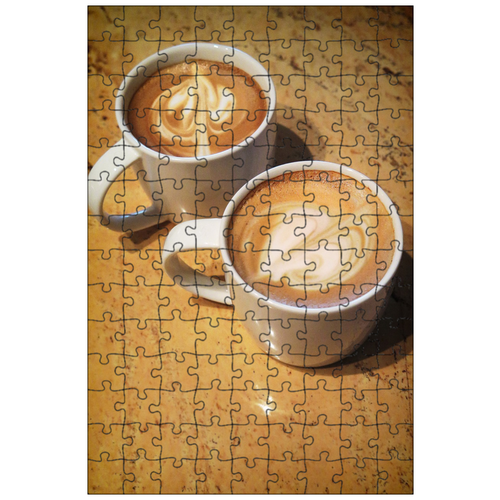 фото Магнитный пазл 27x18см."кофе, кружка, утро" на холодильник lotsprints