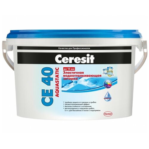 Затирка CE 40 Ceresit 43 белый мрамор 2 кг затирка ceresit ce 40 аквастатик багама 43