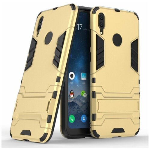 Чехол Duty Armor для Huawei Y7 (2019) / Y7 Prime (2019) (золотой) ультратонкий силиконовый чехол накладка для huawei y7 prime 2019 с принтом снежные горы и лес