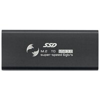 Бокс для жесткого диска m2 - USB 3.0 алюминиевый (черный)