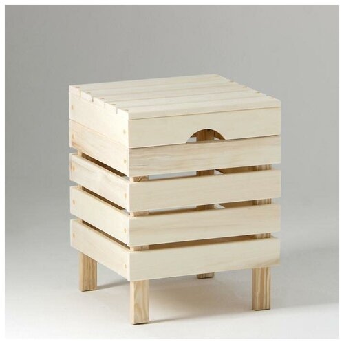 Ящик для белья из дерева Табурет-2, 40×40×52см, Добропаровъ
