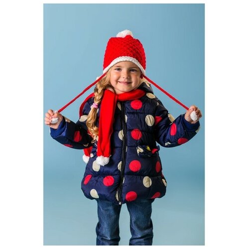 фото Комплект для девочки (шапка, шарф), р-р 50, цв.красный 2476719 сима-ленд