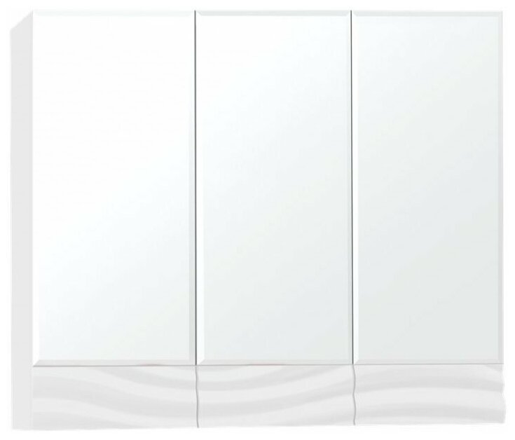 Зеркальный шкаф Style Line Вероника 80, Люкс белый