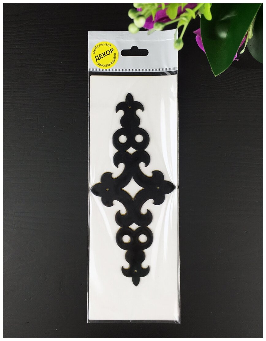 Накладка мебельная ноэз П09-170х75 декоративная самоклеящаяся черный матовый