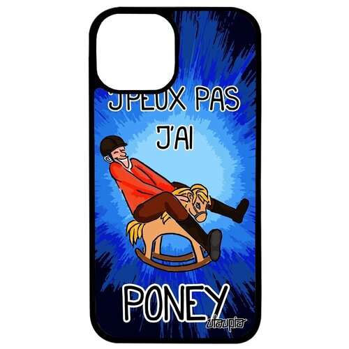 фото Противоударный чехол на телефон // apple iphone 13 pro max // "не могу - у меня пони!" повод юмор, utaupia, черный
