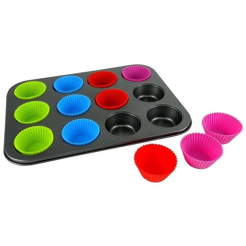 Форма для выпечки, форма для кексов 35 см х 26 см, 12 яч.,