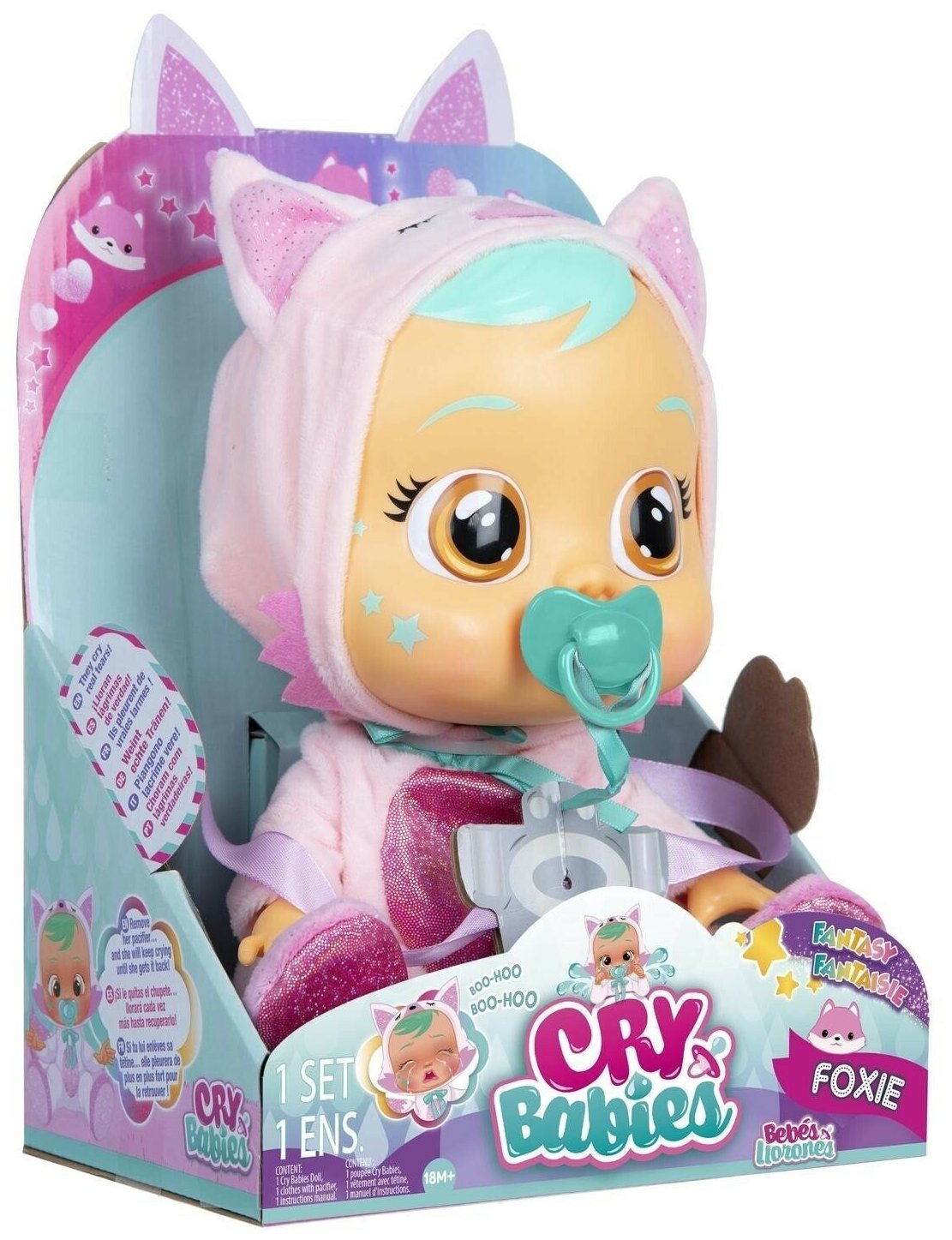 Кукла IMC Toys Cry Babies Плачущий младенец, Серия Fantasy, Foxie 30 см