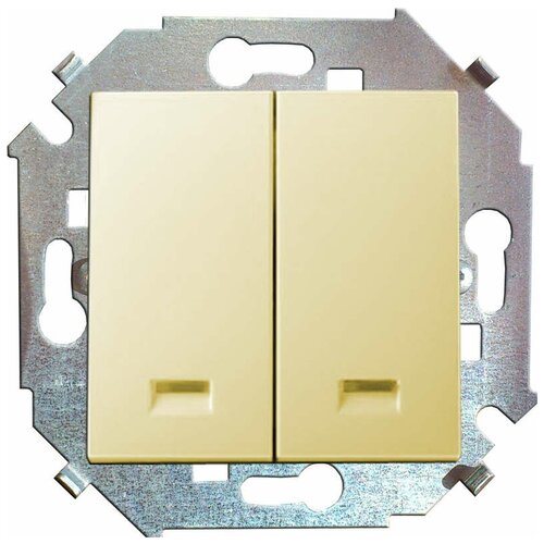 фото Механизм выключателя 2-кл. сп simon 15 16а ip20 с подсветкой винт. зажим сл. кость simon 1591392-031