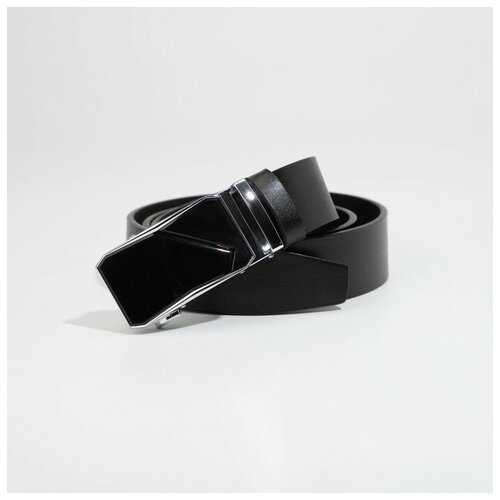 фото Ремень мужской, ширина 3,8 см, пряжка автомат, цвет чёрный gorodok