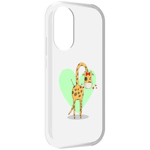 Чехол MyPads Влюбленный жираф 14 февраля для Honor X7 задняя-панель-накладка-бампер