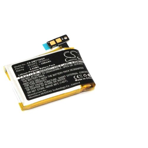 Аккумуляторная батарея CameronSino для Samsung Galaxy Gear SM-V700 (GH43-03992A) 250 mah аккумуляторная батарея cameronsino для samsung galaxy watch active 2 sm r820 44mm cs smr820sh