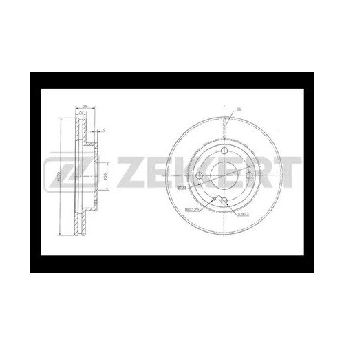 Тормозной диск ZEKKERT 8DYSR BS 5306 KE ENPC 4316774 ZEKKERT BS5306