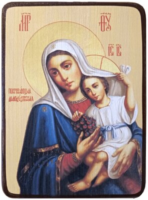 Икона Домодедовская (Покрывающая) Божией Матери, размер 6 х 9 см