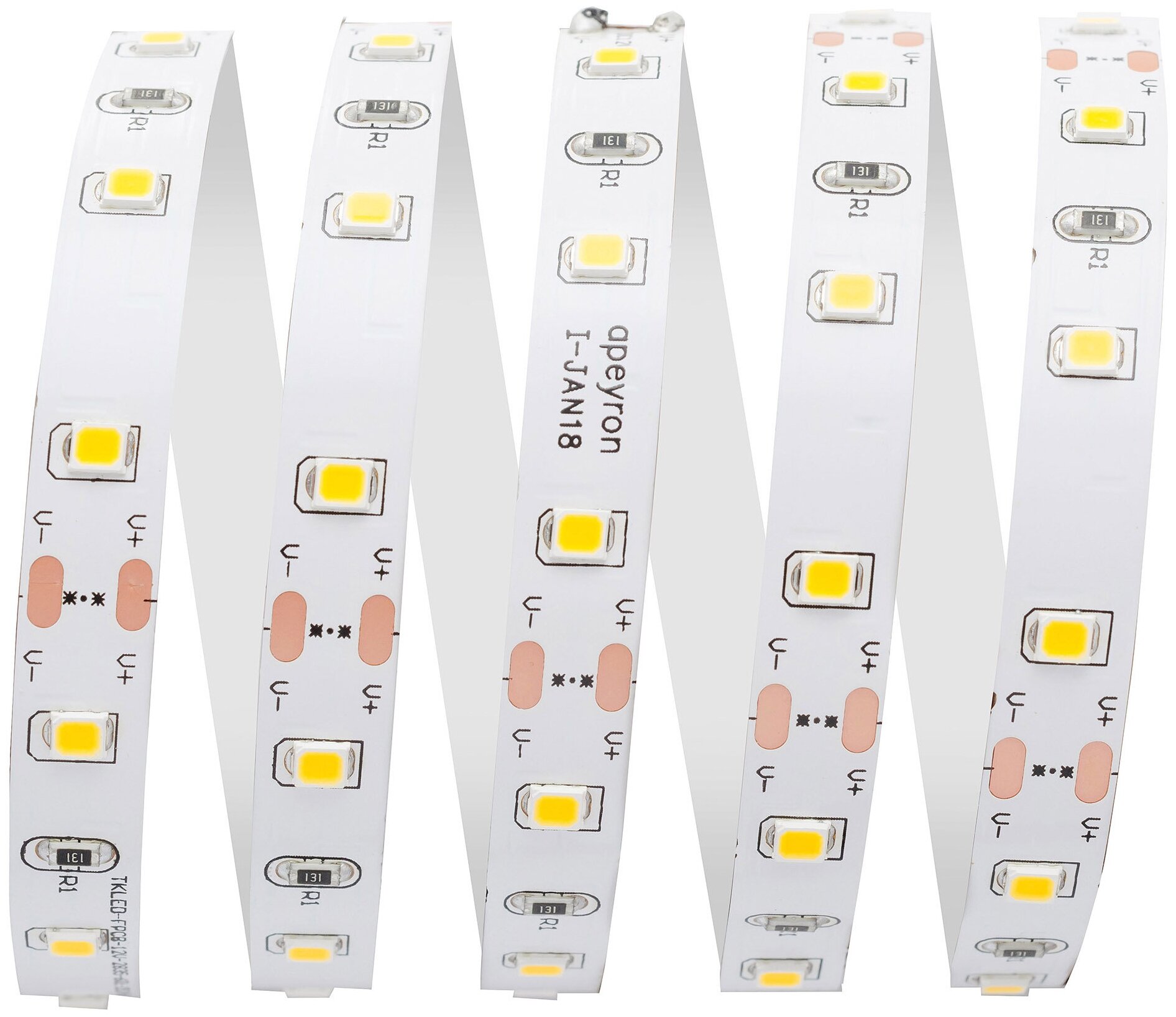 Комплект светодиодной ленты SL-11-1 12В, 4,8Вт/м, smd3528, 60д/м, IP20, 220Лм/м, ширина подложки 8мм, 5м, т/б, 3000К, с аксессуарами (адаптер питания, коннектор-1шт.) - фотография № 4