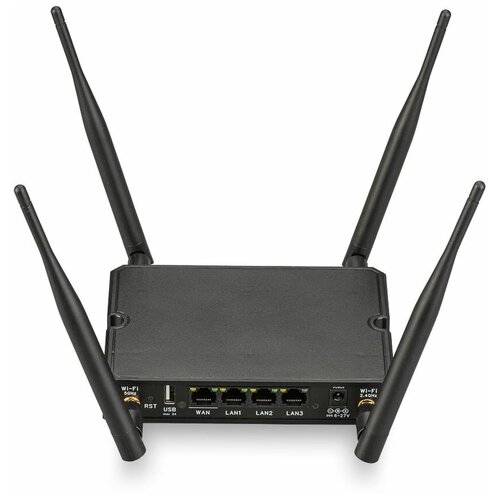 Kroks Rt-Cse m12-G гигабитный роутер с модемом LTE cat.12 до 600 Мбит/с, WiFi 2,4+5 ГГц, SMA-fe + 8 антенн 5dBi (4 для Wi-Fi и 4 для 3G/4G LTE)