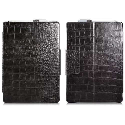 фото Чехол-футляр mypads для планшета microsoft surface pro 6 i5 8gb 128gb type cover из лаковой рельефной кожи под крокодила брутальный черный