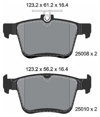 Дисковые тормозные колодки задние Textar 2500801 (4 шт.)