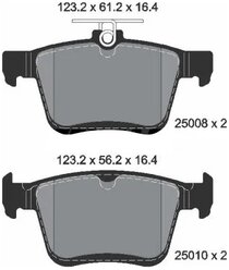 Дисковые тормозные колодки задние Textar 2500801 для SEAT, Volkswagen, Skoda, Audi (4 шт.)