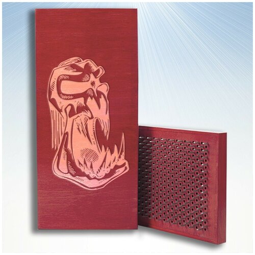 фото Доска садху с динамическими гвоздями, микс череп - 1022 красная goodwood