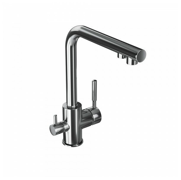 Кухонный смеситель 2 в 1 для питьевой и водопроводной воды Аквафор 82138С с гибкой подводкой в комплекте