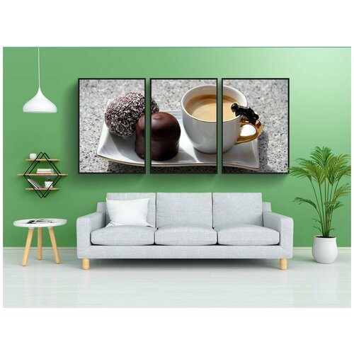 фото Набор модулных постеров для интерьера "кофе, шоколадный зефир, швеция бомбы" 60x90 см. в тубусе, без рамки lotsprints