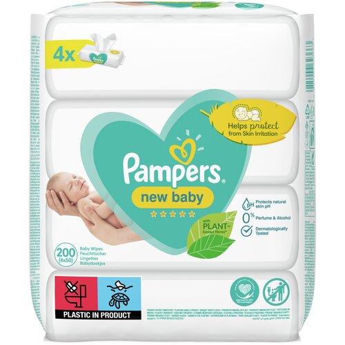 Детские влажные салфетки Pampers New baby, 200 шт