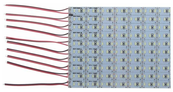 Светильник линейка 1 метр 23 Вт, 3300 Лм, SMD4014, 144 Led, 6500 K, 12 В, клеевая основа - фотография № 2