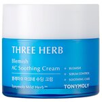 TONY MOLY Three Herb Blemish AC Soothing Cream Растительный крем для проблемной кожи, 80 мл. - изображение