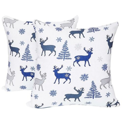 Декоративные наволочки (2 шт) из рогожки 