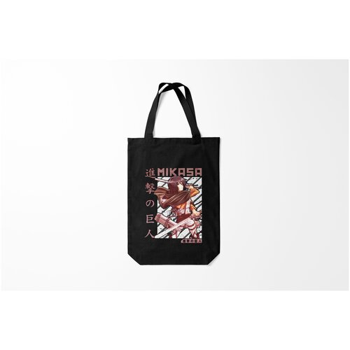 фото Сумка-шоппер / 31х42 см / аниме / атака титанов микаса burnettie